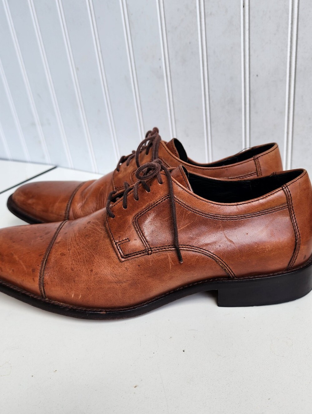J Murphy by Johnston & Murphy Dress Shoes Mens 11M Oxford Brown Casual 59-11566